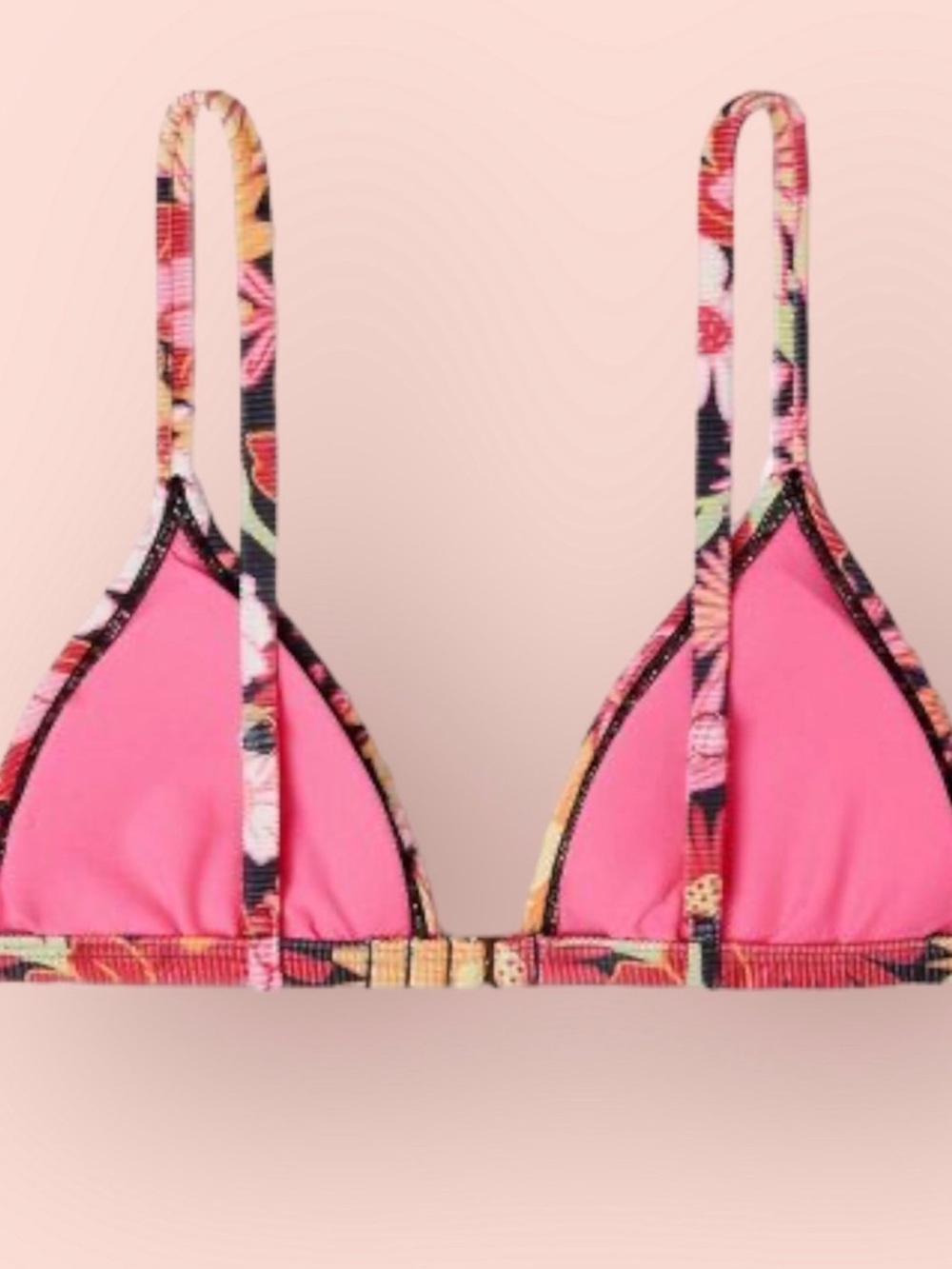 Wild Fable Ribbed Triangle Bikini Top - Picture 2 of 7